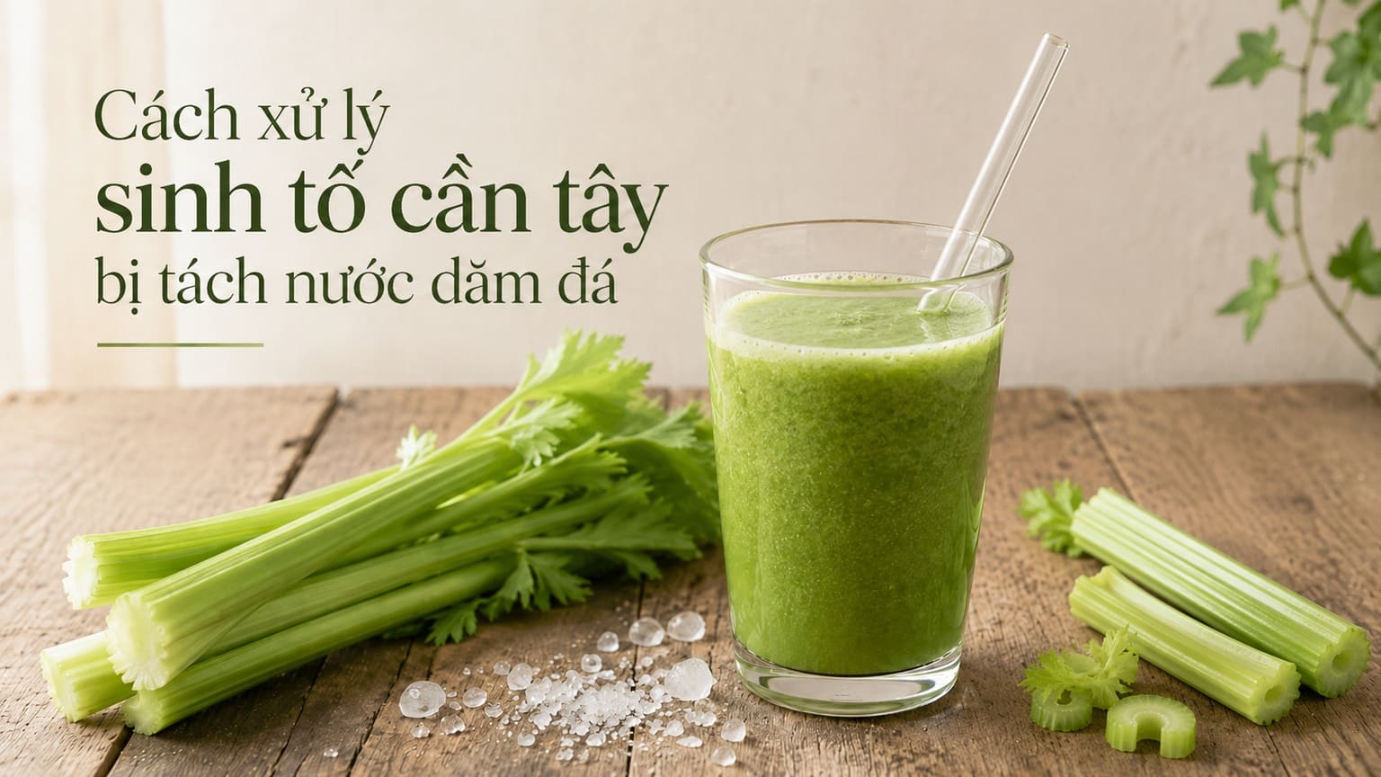 Cách xử lý sinh tố cần tây bị tách nước dăm đá cực đơn giản