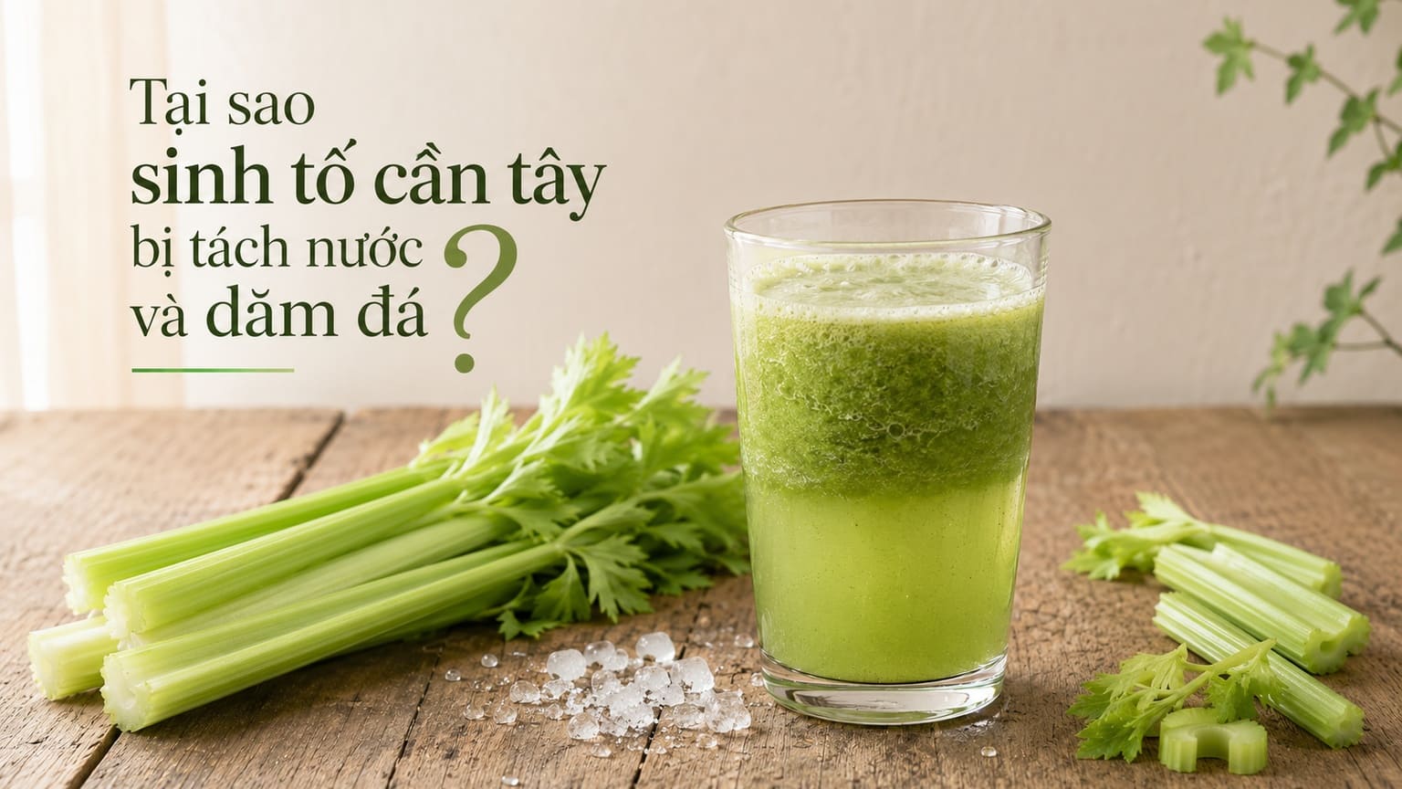 Tại sao sinh tố cần tây bị tách nước và dăm đá? 